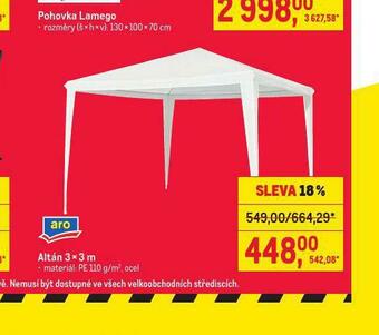 Makro Altán 3x3 m nabídka