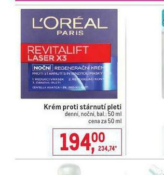 Makro Loreal paris krém proti stárnutí pleti nabídka