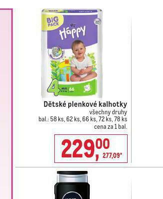 Makro Háppy dětské pleny nabídka