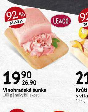 Terno Vinohradksá šunka nabídka