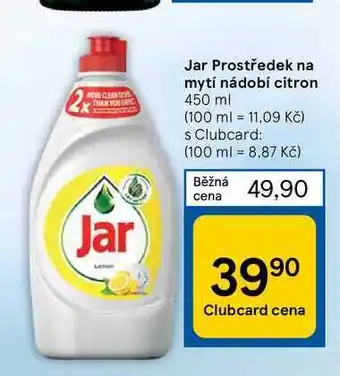 Tesco Jar laman jar prostředek na mytí nádobí citron 450 ml nabídka