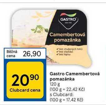 Tesco Gastro camembertová pomazánka 120 g nabídka