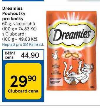 Tesco Dreamies pochoutky pro kočky 60 g nabídka