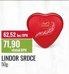 Ratio Lindor srdce 50g nabídka