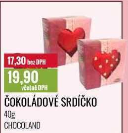 Ratio Čokoládové srdíčko 40g nabídka