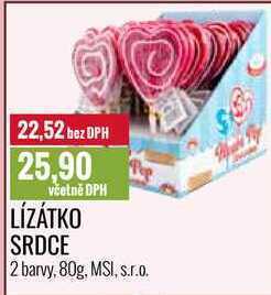 Ratio Lízátko srdce 80g nabídka