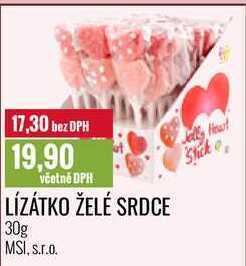 Ratio Lízátko želé srdce 30g nabídka