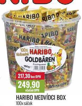 Ratio Haribo medvídci box 100x sáček nabídka