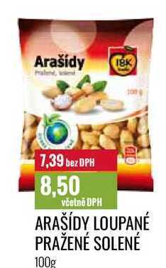Ratio Arašídy loupané pražené solené 100g nabídka