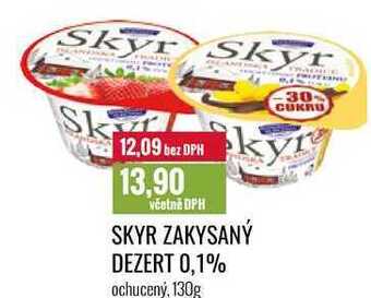 Ratio Skyr zakysaný dezert 0,1% ochucený, 130g nabídka