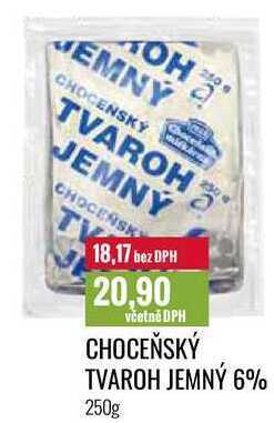 Ratio Choceňský tvaroh jemný 6% 250g nabídka