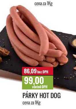 Ratio Párky hot dog cena za 1kg nabídka