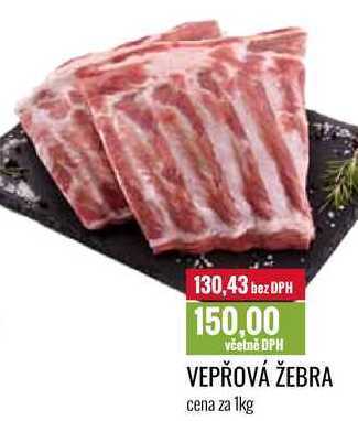 Ratio Vepřová žebra cena za 1kg nabídka