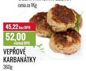 Ratio Vepřové karbanátky 360g nabídka