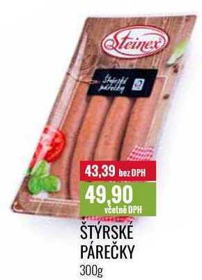 Ratio Štýrské párečky 300g nabídka
