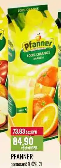 Ratio Pfanner pomeranč 100%, 2 l nabídka