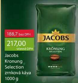 Ratio Jacobs kronung selection zrnková káva 1000 g nabídka