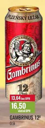 Ratio Gambrinus 12⁰ 0,5 l nabídka
