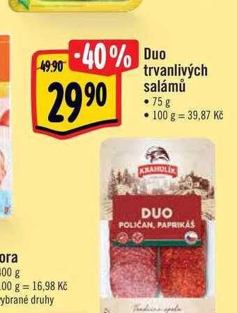 Albert Krahulík duo - poličan a paprikáš krájený 75g nabídka
