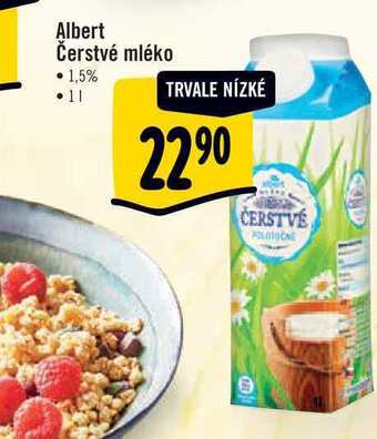 Albert Albert čerstvé mléko 1,5% 1 l nabídka