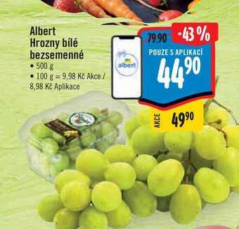 Albert Albert hrozny bílé bezsemenné • 500 g nabídka