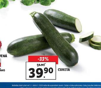 Lidl Cuketa nabídka