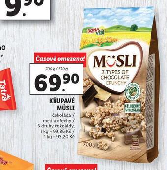 Lidl Křupavé müsli nabídka