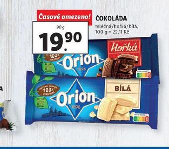 Lidl Orion čokoláda nabídka