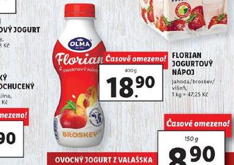 Lidl Florian jogurtový nápoj nabídka