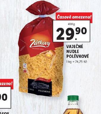 Lidl Vaječné nudle polévkové nabídka