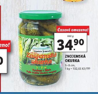 Lidl Znojemská okurka nabídka