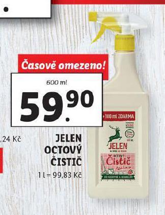 Lidl Jelen octový čistič nabídka