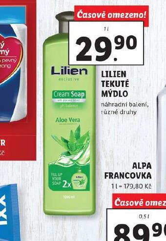 Lidl Lilien tekuté mýdlo nabídka