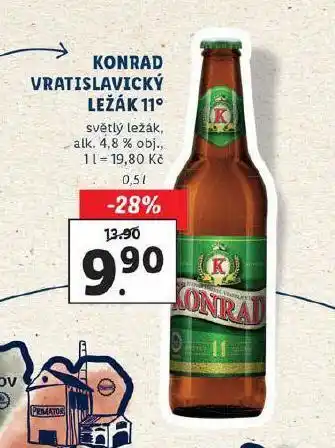 Lidl Pivo konrad vratislavický ležák 11 nabídka