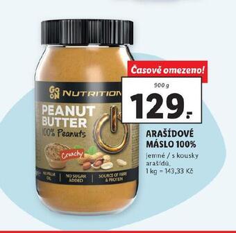 Lidl Arašídové máslo 100% nabídka