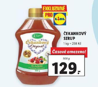 Lidl Čekankový sirup nabídka