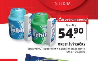 Lidl Orbit žvýkačky nabídka