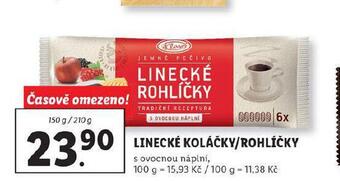 Lidl Linecké koláčky / rohlíčky nabídka