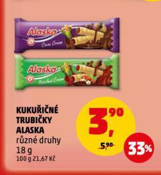 Penny Market Alaska kukuřičné trubičky nabídka