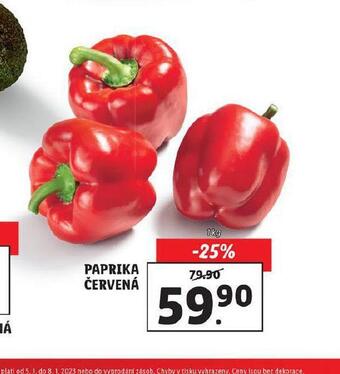 Lidl Paprika červená nabídka