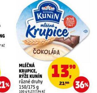 Penny Market Kunín mléčná krupice nabídka