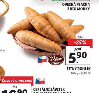 Lidl Žitný rohlík nabídka