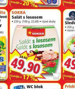 Norma Sokra salát s lososem nabídka
