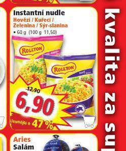 Norma Instantní nudle nabídka