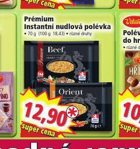 Norma Prémium instantní nudlová polévka nabídka
