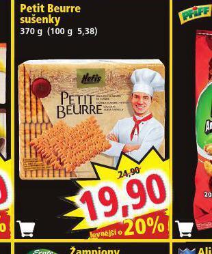 Norma Petit beurre sušenky nabídka