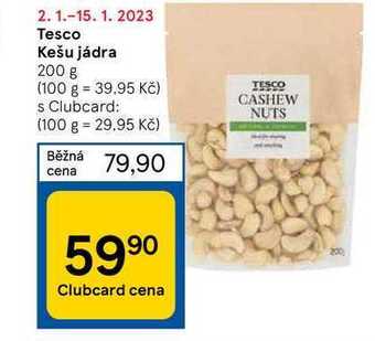 Tesco Tesco kešu jádra 200 g nabídka