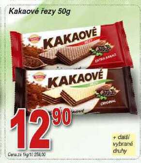 Hruška Sedita kakaové rezy original 50g nabídka