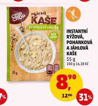 Penny Market Instantní rýžová, pohanková a jáhlová kaše, 55 g nabídka