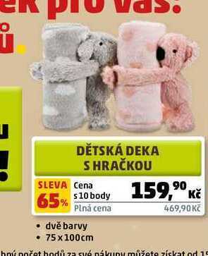 Penny Market Dětská deka s hračkou nabídka